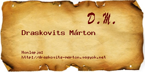 Draskovits Márton névjegykártya